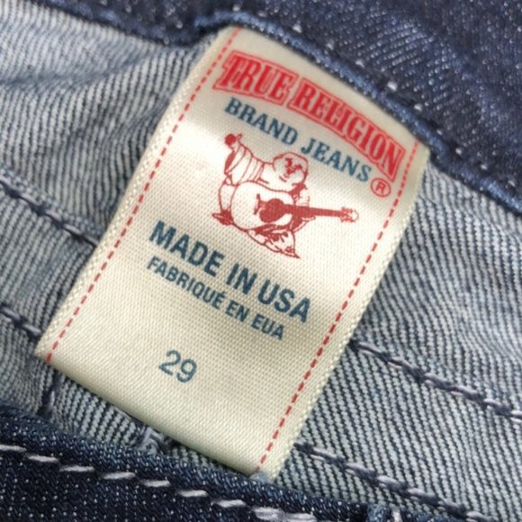 MADE IN USA ๐บ๐ธ LIKE NEW TRUE RELIGION SKINNY JEANS 29x32 ๐บ๐ธ - Picture 4 of 11